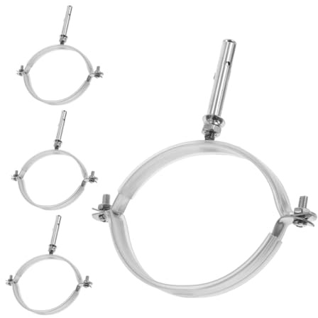 Angoily Lot De 4 Supports Muraux Réglables Pour Tuyaux De Ventilation Colliers De Serrage Ronds Pour Conduits De Gaz Fixation De Cheminée Sangles Pour Conduits De Ventilation Colliers