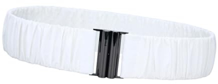 Amagogo Cintura elastica in vita, casual, elegante, da donna, per piumino invernale, Bianco