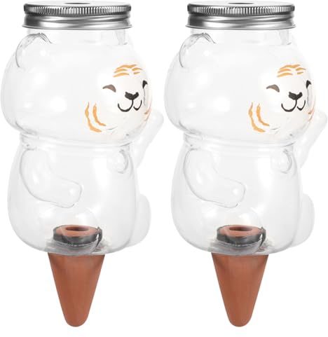 Yardenfun Dispositivo di Irrigazione Automatico per Piante, Annaffiatoio Autoirrigante per Vasi da Interno, Set 2 Pezzi da 350ml per Irrigazione Piante in Vacanza e Cura Continua