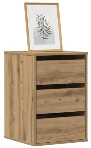 INLIFE Commode d'angle chêne Artisanal 40x41x58 cm Bois d'ingénierie