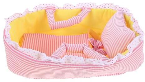 Gatuida Porte-bébé Reborn Berceau pour bébé Reborn - Station de puériculture pour poupées et Peluches de Moins de 35 cm - Joli Panier à Jouets avec poignée