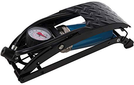 Dapetz ® Single Barrel Cylinder Tyre Foot Pump Air Inflator 280cc Per Stroke Car Van Bicycle Bike Air Bed Football Inflatable 550mm Braided Hose (Single-Barrel)