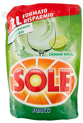 Detergente líquido para carga ecológica para platos Lemon, 2 kg de Sole