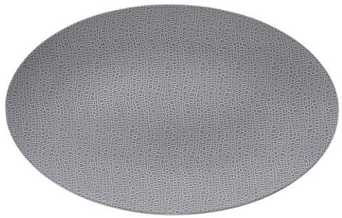 Seltmann Weiden 001.743895 Servierplatte oval, 40.3 x 25.8 x 2.5 cm, Grau