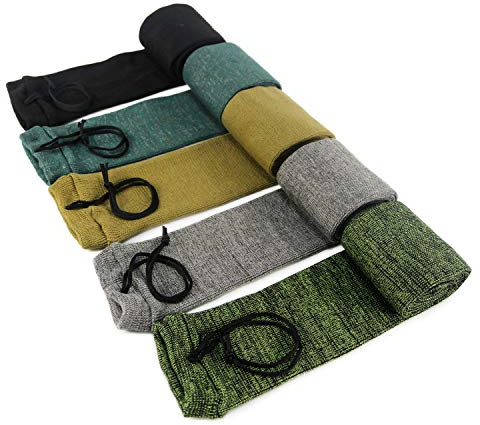 GUGULUZA Silicone Treated Knit Gun Socks 52 for Rifles, Protective Sleeve of Shotgun, Rifle, Storage Bag (Mixed Color - 5 Pack)