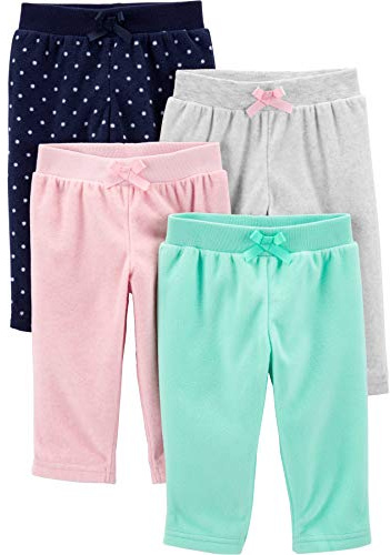 Simple Joys by Carter's Baby Girls 4-Pack Fleece Pants Casual Pants