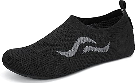 SAGUARO Chaussons Femme Homme Pantoufles Antidérapante Léger Chaussons Maison pour Extérieur Intérieur, Noir 36/37 EU
