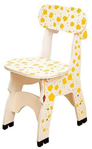 TOYANDONA Kinder-Rückenstuhl Sitzhocker Kinder Harte Tier Giraffe Möbel Hocker Aktivität Handgemachte Stühle Vorschule Sitz Zurück für Klein Gelb hocker