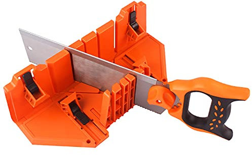 14 Gehrungslade, 0°/22.5°/45° Schneidet Klemmkasten Holzbearbeitungswerkzeuge, Hochfeste Mehrfachwinkelklemm-Gehrungsbox mit Verstellbaren Klemmbacken, für Architektonische Arbeiten Handwerker