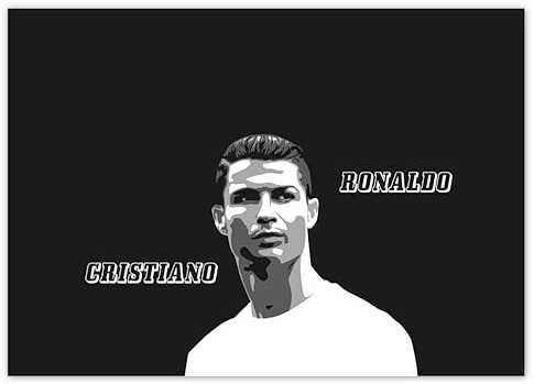 Cristiano Ronaldo Fußballer Nr. H4651 Wandbild, 70 x 50 cm