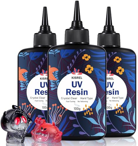 UV-harts, 300 g, förbättrat UV-harts-set, hård typ, kristallklar, UV-härdande, UV-epoxiharts för hantverk, smyckestillverkning
