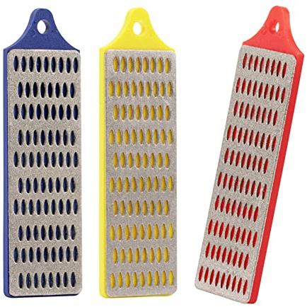 Tiardey 3Pcs Kit di Pietre per Affilare i Diamanti,Mini Accessori per la Cucina Strumento di Rettifica Pietra diamantata per Piastre diamantate