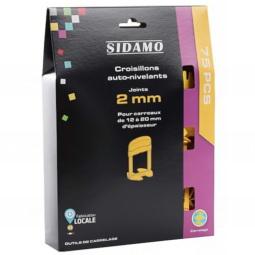 Etui de 75 croisillons 2 mm auto-nivelants de 12 à 20 mm