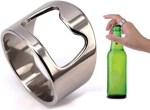 1 anello creativo in acciaio inox in argento apribottiglie gadget da cucina accessorio creativo per vino e bar