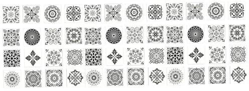 NUOBESTY 48stücke Teiliges Mandala Malvorlagen Set Kreative Zeichenschablonen Für Wiederverwendbare Malhilfen Fantasie Und Motorik
