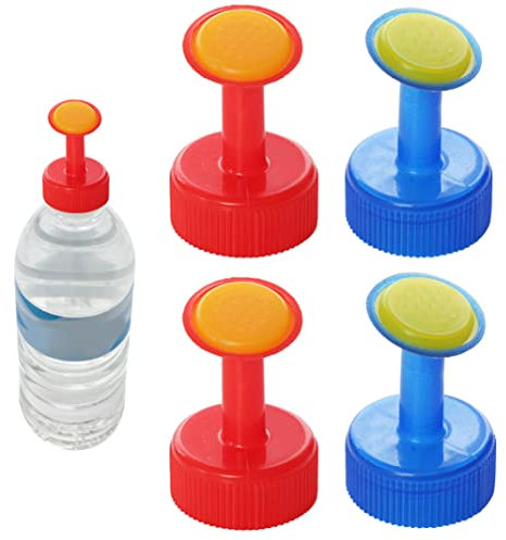 Pesoncarl Flaschenaufsatz, 4 Stück, Bewässerungsdüse, Sprinklerkopf aus Kunststoff für Getränkeflaschen, für Pflanzen, Gartenarbeit, Gießkannen
