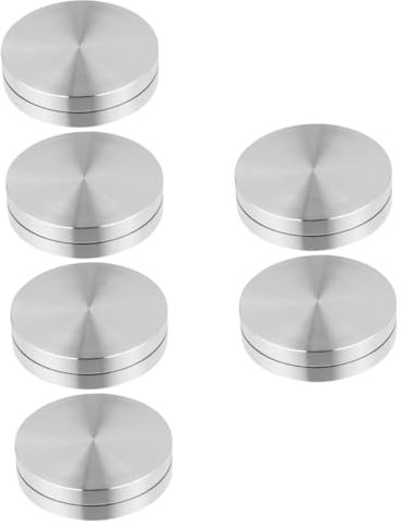 Zerodeko 6stücke Aluminium Drehplatte Mit Robuster Basis Rotierender Kuchenständer Für Backen Dekoration Und Präsentation Glastischen