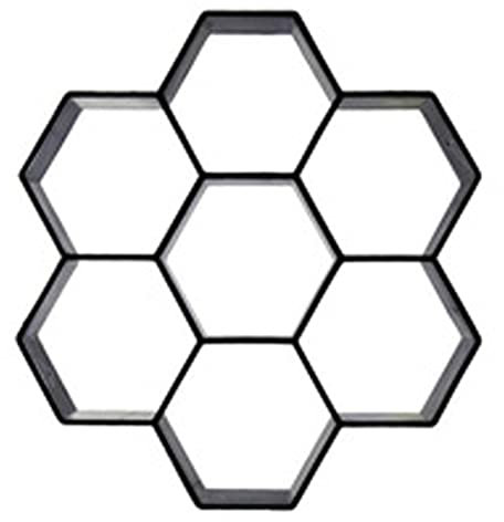 Pflasterform,Betonform Schalungsform Betonformen Pfad Mold DIY wiederverwendbare Betonpflasterform Zementstein Mold Steingarten Boden Straße Pave Scraper(D 30x30cm)