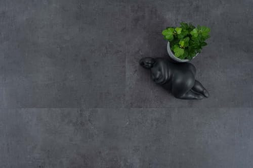 Vinylboden in Schieferoptik Klick Vinyl schwarz anthrazit ideal für Küche SPC Rigid Vinyl mit Trittschalldämmung