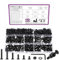 521 Stück M4 Schrauben Set, M4 Senkkopfschrauben Set, Flachkopf Innensechskantschrauben Muttern Set, Maschinenschrauben mit Muttern und Unterlegscheiben Set Schwarz, Gewindeschrauben und Muttern Set