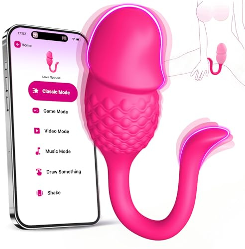 Wearable Vibrator APP Remote Control Female Adult Sex Toys for Women, 2 in 1 Vibrating Panties Egg with 9 Modes Pinpoint Clitoral Dual Stimulation, Waterproof Mini Couples Sex Toy