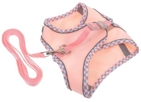 Pettorina per Cani Regolabile Leggera Rosa, Set Guinzaglio