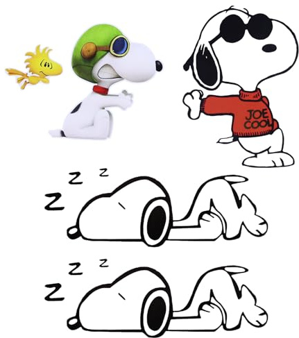 NineSSJLY 3× Adesivi – Set di adesivi Peanuts con 3 design – Adesivi per auto impermeabili 15×20 cm – Per auto, Vespa, laptop, finestre, cameretta dei bambini, moto