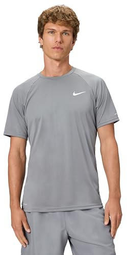 Nike Men's Short-Sleeve Hydroguard,Cool Grey,Large