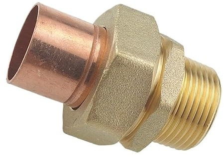 XUXPFJ Messing-BSP-Außengewinde + Kupferfitting, gerade Überwurfmutter, Muffenschweiß-Rohrverbinder for Klimaanlagen, Kühlung(1.2 inches-35mm)