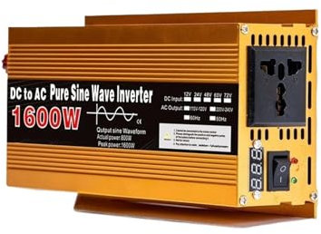 Onda Sinusoidale Inverter 12v 220v Onda Sinusoidale Pura 3000W 1600W 2200W DC 12v A AC 220V Convertitore Di Alimentazione Portatile Auto Inverter Solare Convertitore Corrente(12V 50HZ 1600W)