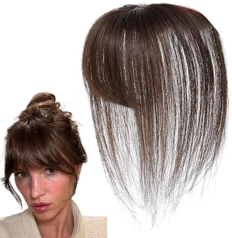 Klämma ponny för kvinnor, osynlig konstpony för kvinnor – andningsbar äkta hårdel justerbar naturlig för uttunning hår daglig styling