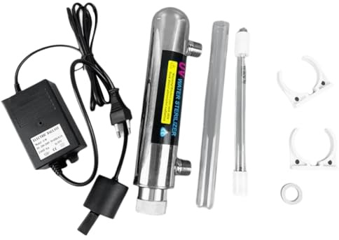 Luobannm de Agua UV de 12 W, Lámpara de Tubo Ultravioleta, Desinfección Directa para Acuario, Purificador de Pecera, Enchufe de la UE.