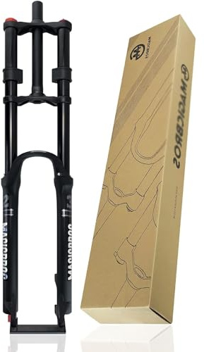 MESOVFCA DH Mountain Bike Suspension Fork 26/27.5/29'' MTB Air Fork Travel 160Mm 1-1/8 Straight Double Crown Fork Manual Lockout QR 9MM