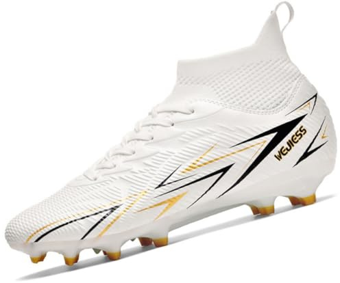 WEJIESS ¡Zapatos de Fútbol Estilo Alto, Suela de Clavos Potente, Domina el Campo