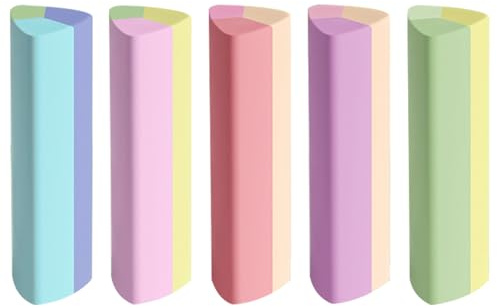 PIWOSGOL 15 Stück Radiergummi Stift, Bunte Radiergummis, Staubfreie Radierer mit Ergonomischem Dreieck-Design, für Schule, Büros, Skizzen, Malerei, Kunst