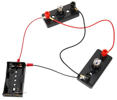 Kit D’expérimentation de Circuits Électriques 5 V 1 Set 2 | École Primaire, Bricolage à Maison, Ampoules Incluses, Pièces en Plastique, Verre, Fer et Cuivre