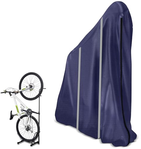 Vertical Bike Rack Cover for Garage - Waterproof Freestanding Bike Storage Rack Cover for Indoor Outdoor , Tear Proof Weatherproof Protection Against Rain, Snow, Dust (Storage Rack Not Included)