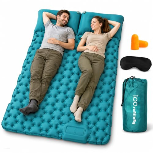 Matelas Gonflable 2 Personnes Matelas Camping Matelas Plage avec Oreiller