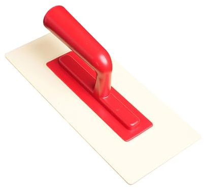 Cazzuola in ABS con manico antiscivolo rosso per intonacatura, edilizia, pittura, creazione artistica, intonacatura e riparazione di pareti, manico antiscivolo rosso