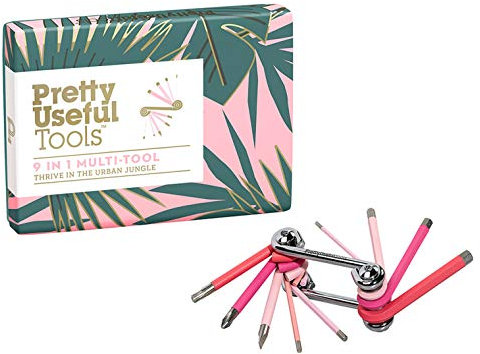 Pretty Useful Tools | 9 Werkzeuge in 1 | Fahrrad Multitool | Pink | Edelstahl