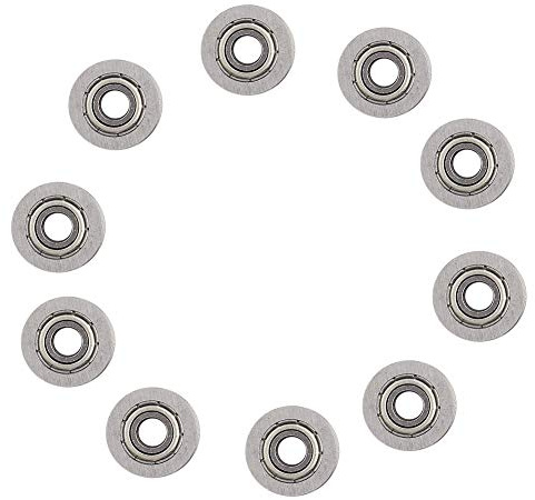 10 stücke Kugellager U624ZZ Mini U Nut Kugellager Kohlenstoffstahl Führungsrolle für Schienenstrang Linear System 4 * 13 * 7mm