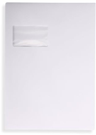 200 St. C4 Faltenversandtaschen mit Fenster weiß Stehboden und 20 mm Falte 130 gr. Kuvert 229x324x20 mm Haftklebend Briefumschläge HK Briefhüllen