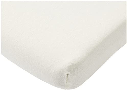 roba Drap Housse Bébé safe asleep® pour Lit 60 x 120 cm à 70 x 140 cm - Jersey Extensible - 100% Coton Bio - Certifié OEKO-TEX® et GOTS - Blanc Canadien