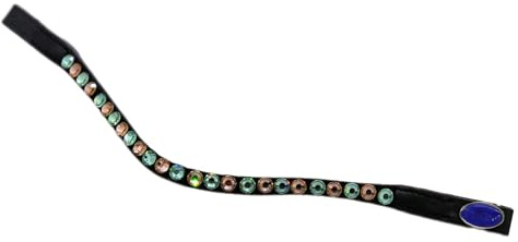 Stirnriemen Estelle Swarowski Strass Stirnband Mint Rosegold Altrosa Mini Shetty Shetty Minipony Falabella Tysons Leder Stirnband (Minishetty)