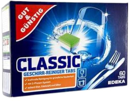 Gut & Günstig Gut & Günstig Lot de 60 tablettes pour lave-vaisselle