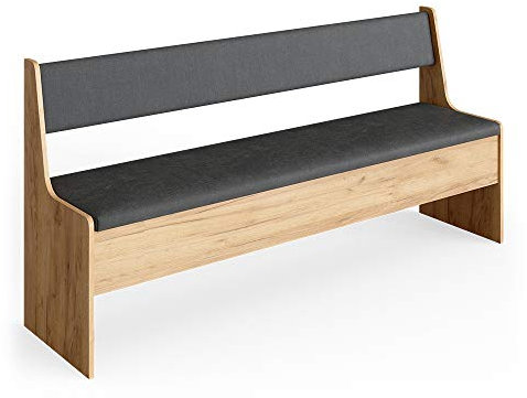 Vicco Banco de Comedor Roman, Arena/Antracita, 166 x 42 cm