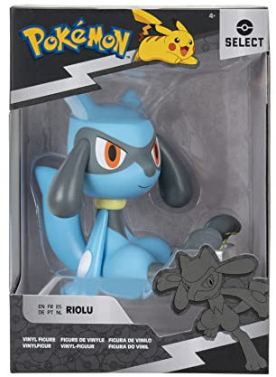 Pokémon PKW2524 - Vinyl Figur - Riolu, offizielle Sammelfigur, 10cm, Mehrfarbig