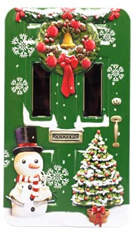 stylebox Boîte métallique décorative - Grande boîte de porte - Vert - Pour biscuits de Noël, chocolats et chocolats - Environ 20,5 x 11 x 6 cm - Volume : 1,3 l
