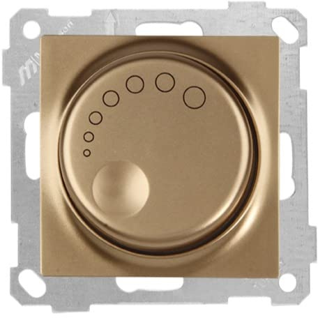 Mutlusan Candela 1000W Dimmer/Halogendimmer/Drehdimmer · Einbau/Unterputz/Up/Wandeinbau · Gold/Kupfer/Messing/Bronze