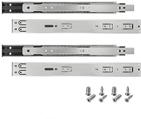 HELPMATE – Schubladenschienen softclose – Vollauszug 400 mm – 2 Paar | Softclose Vollauszug für Schubladen – Kugelauszug aus Stahl – inkl. Befestigungsmaterial